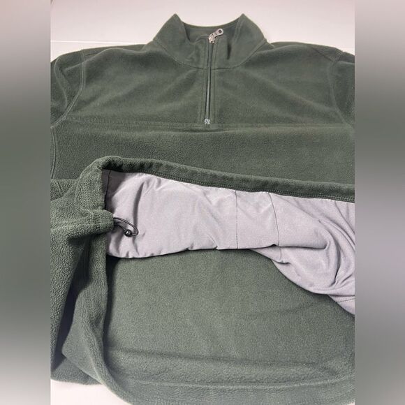 Croft & Barrow Mens Fleece Pullover Size XL Green 1/4 ZIP Front Pockets - Picture 6 of 11